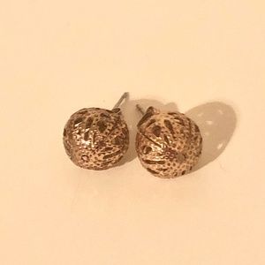 Textured Gold Ball Stud Earrings *Nickel Free*